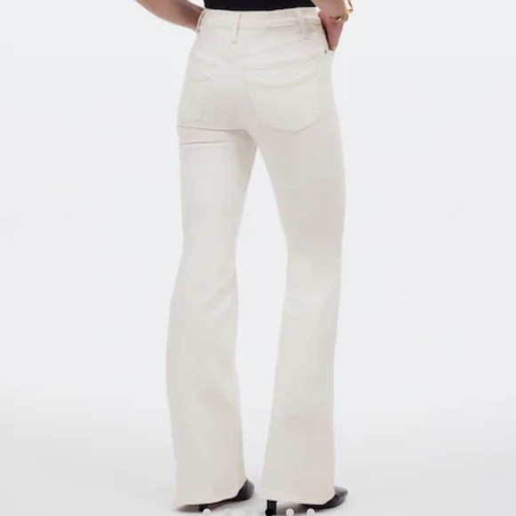 Madewell Flea Market Flare Jeans Size 33 High Rise Wide Leg Cream Festival Boho - Picture 16 of 16